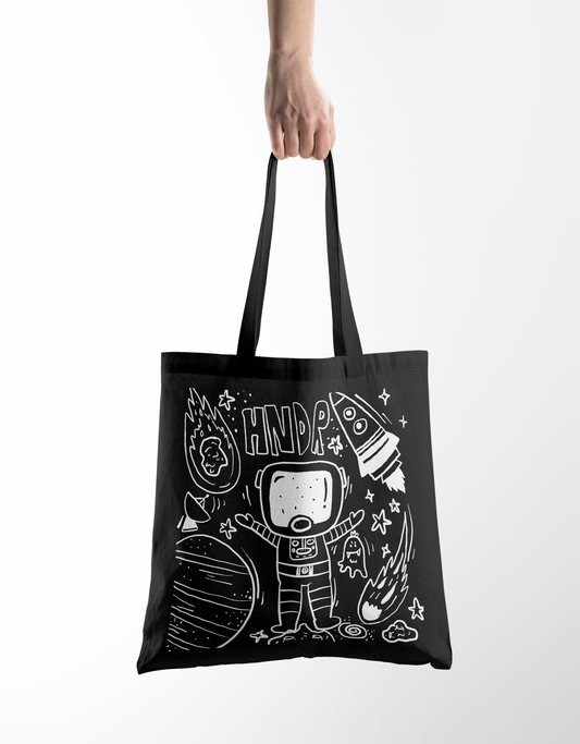 HNDR Spaceboy Tote Bag - Black