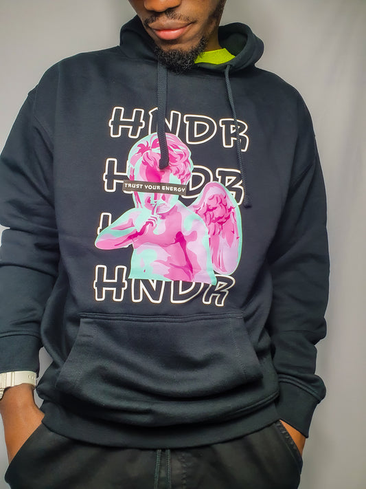 HNDR Vaporwave Unisex Hoodie - Black