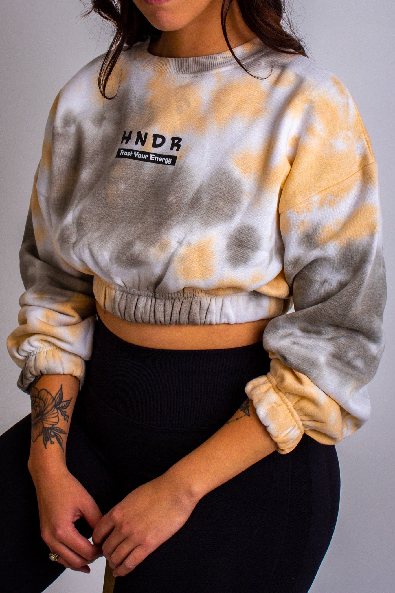 HNDR Tie Dye Cropped Sweatshirt