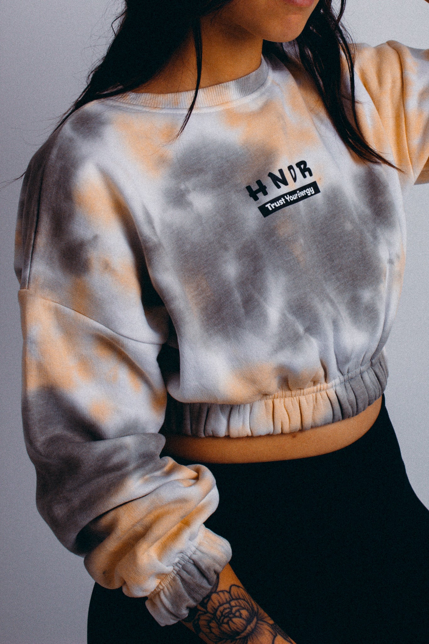 HNDR Tie Dye Cropped Sweatshirt