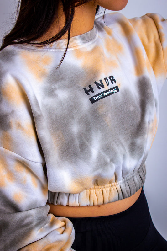 HNDR Tie Dye Cropped Sweatshirt