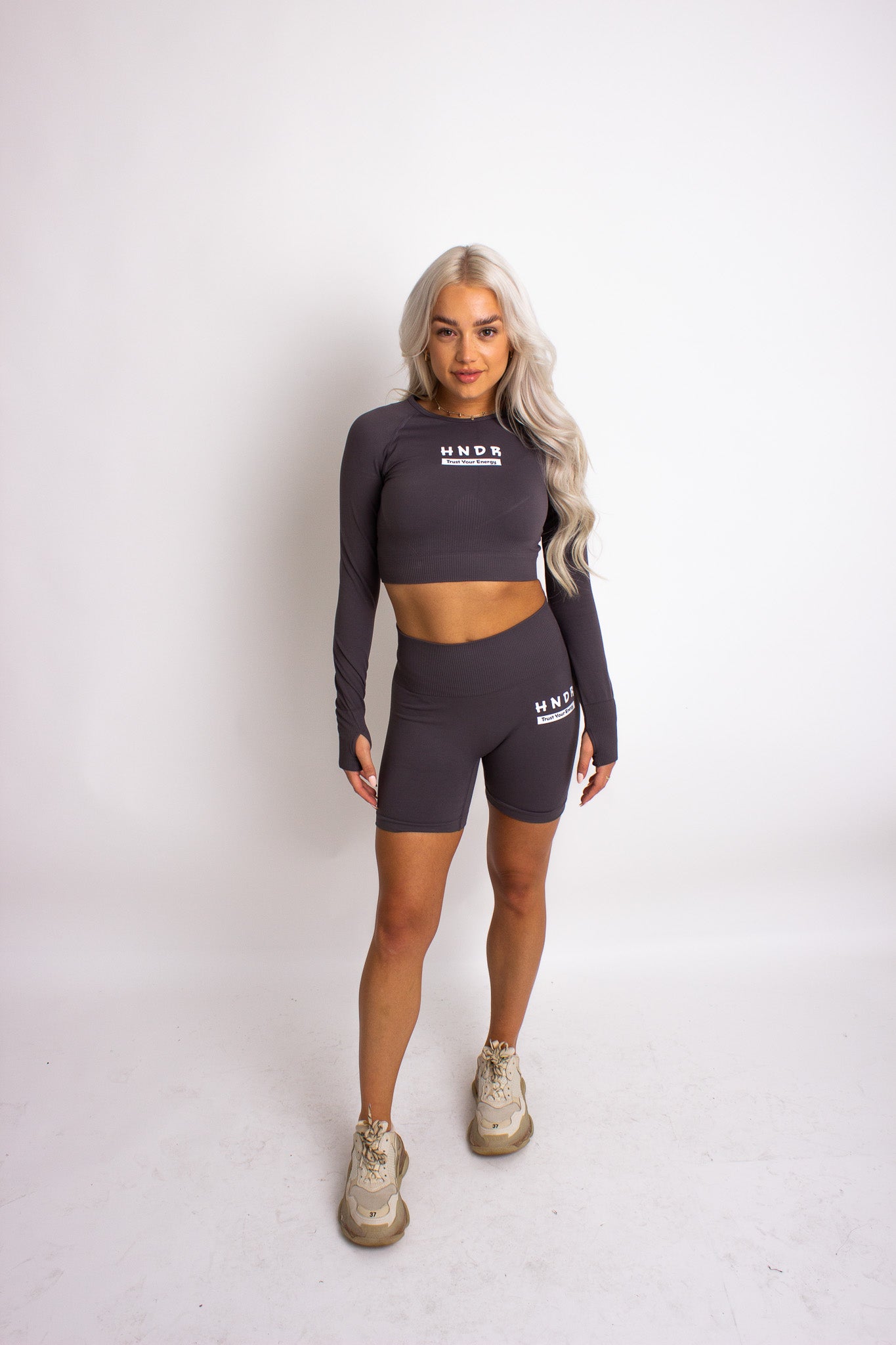 HNDR Seamless Crop Top & leggings Gym Set