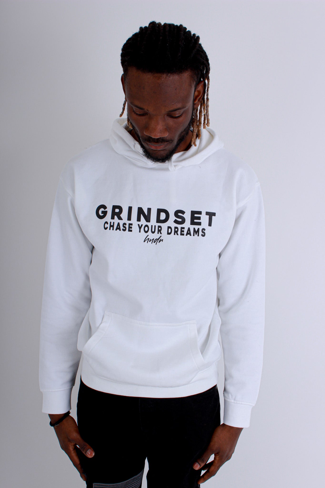 HNDR GRINDSET Unisex Hoodie - White