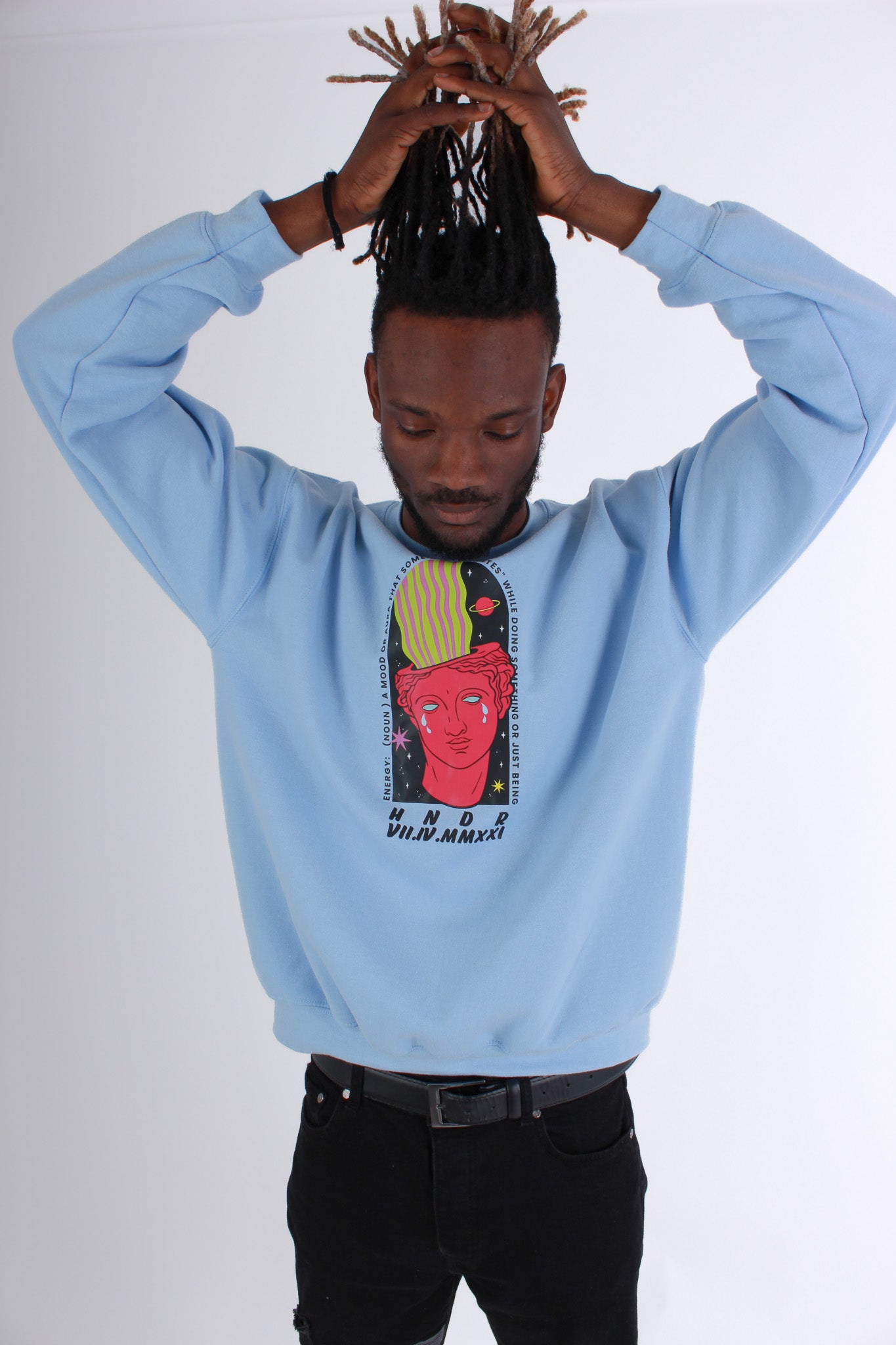 HNDR Aesthetic Sweatshirt In Baby Blue